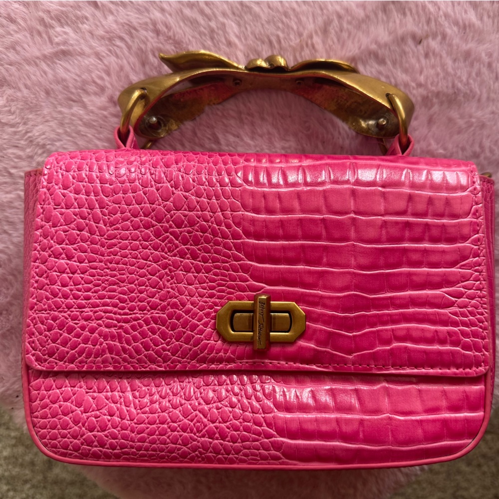Betsey Johnson Can You Handke It Pink Purse